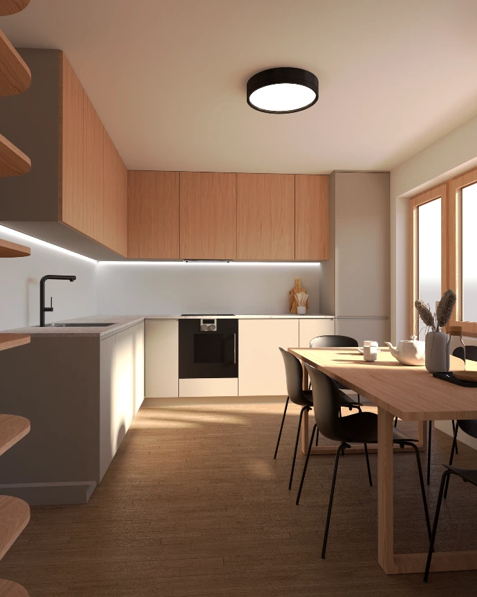 Kuhinja prenovljene stanovanjske hiše